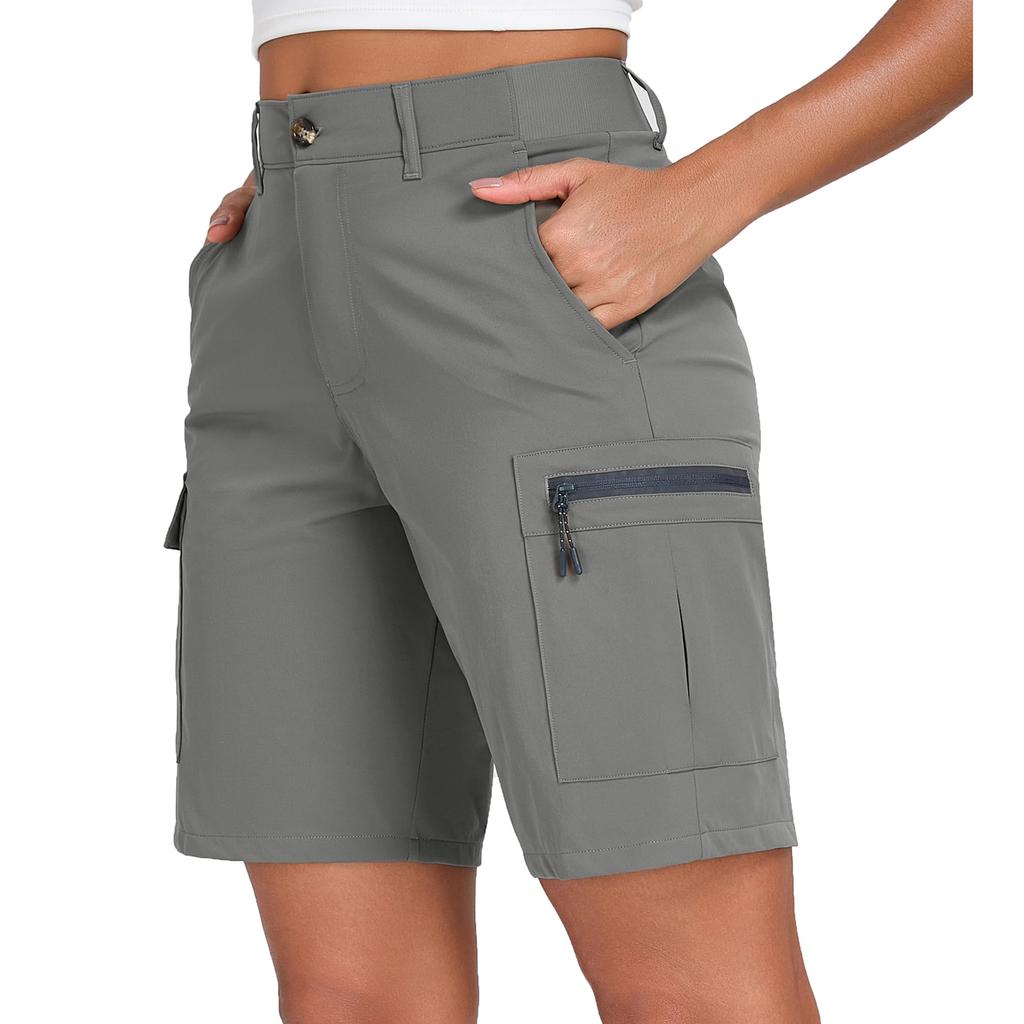 Zomershorts voor dames: casual shorts met hoge taille en wijde pijpen.