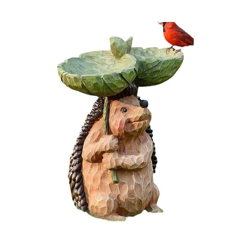 Garden Animal Resin Bird Feeder with Raccoon, Fox, and More