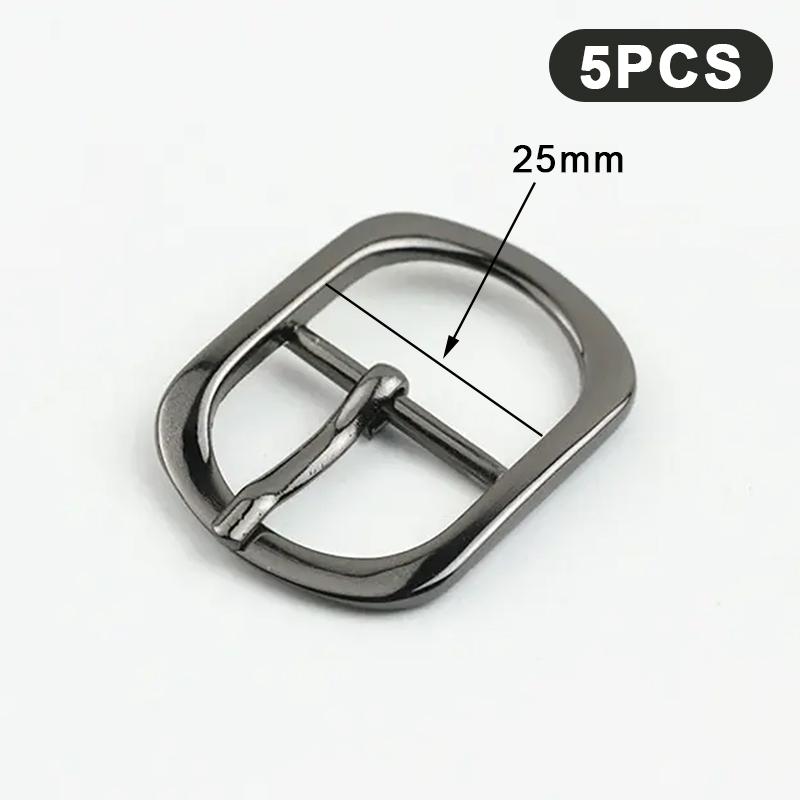 5Pcs Metal Pin Belt Buckles Durable Strap Clasps 12/18/25mm for DIY Shoes Bag Handbag Leather Craft Repair