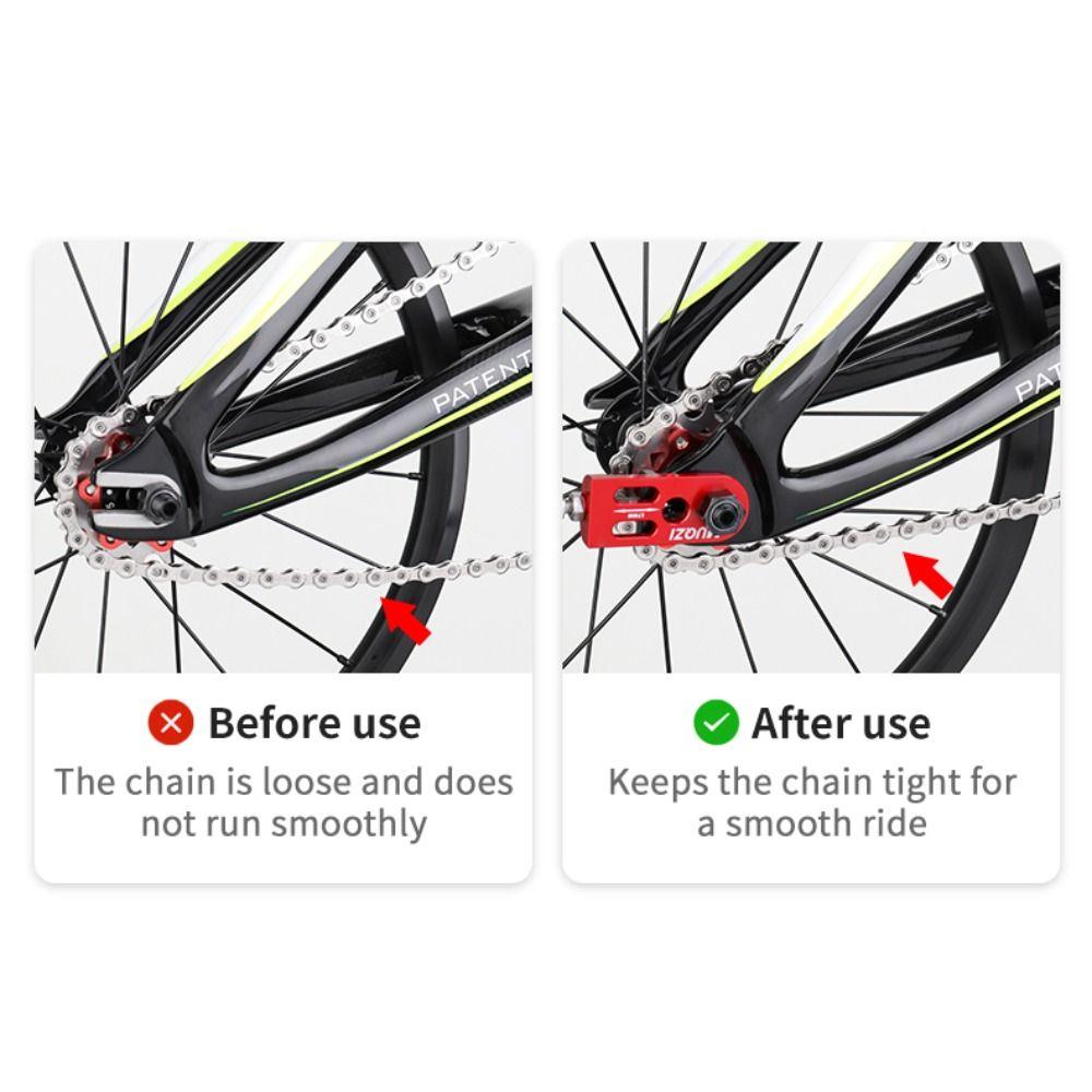 Verstellbarer Single-Speed-Kettenspanner Aluminium Zink Zinklegierung Faltrad Kette Befestigung CNC Radsport