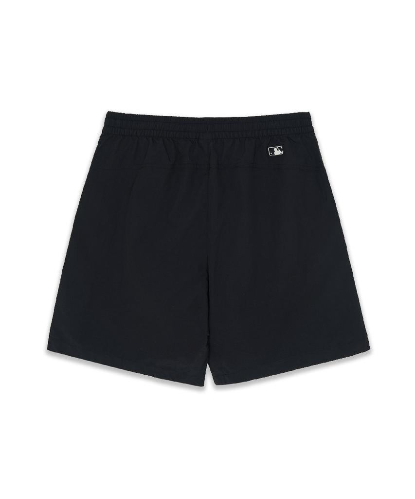 Emelbi Basic Small Logo Cotton Touch Woven Ankle Shorts Ny (Black)