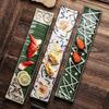 1PC Japanese-style Sushi Plate Tableware Creative Hand-painted Ceramic Day Strip Flat Sashimi Salmon Commercial Plate