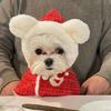 Christmas Pet Cloak Ears Hooded Bib Cape Christmas Dog Coat With Hood Dog Hoodie
