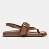 Fashion Metal Buckle Decoration Flat Sandals Women Sexy Clip Toe Back Strap Gladiator Sandals Summer Vacation Beach Flip Flops