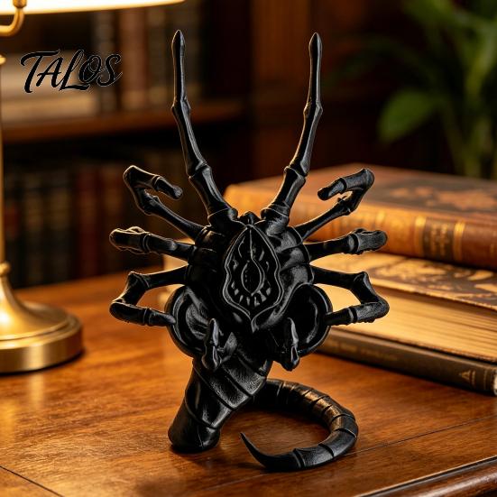 Functional Horror Art Sci-Fi Theme Phone Holder, 3D Printed Unique Desk Ornament, Hands Free Viewing Stand Creative Stable PLA for Home And