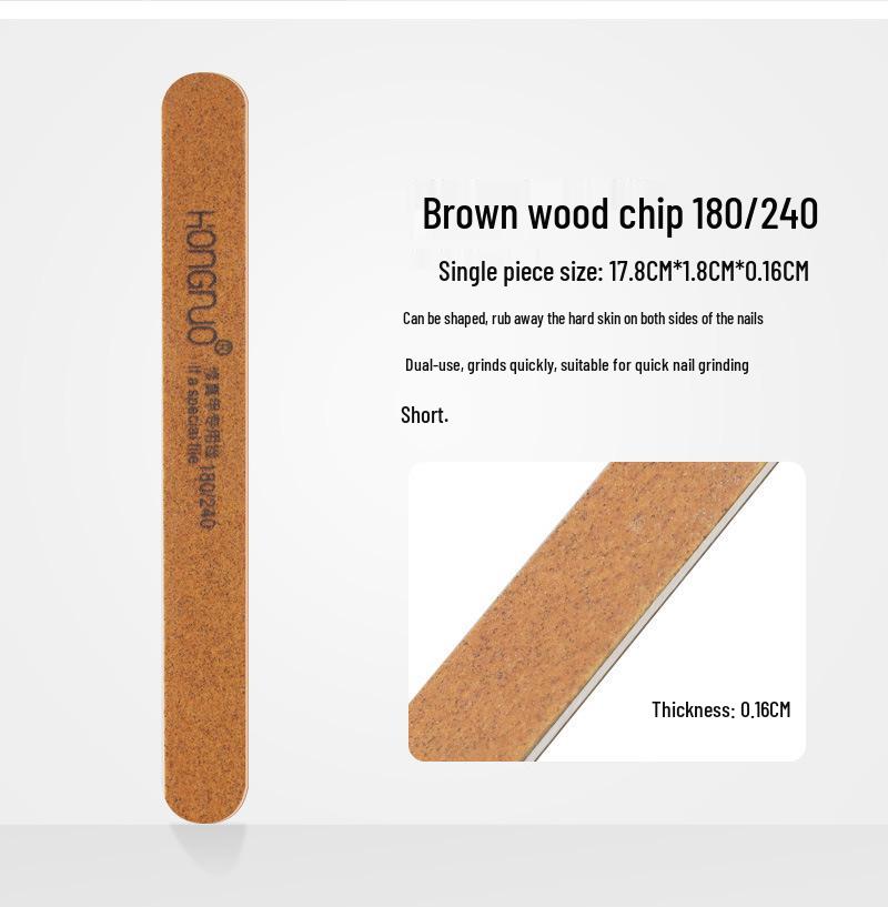 50 Ultra-Thin Nail Wood Sticks: Fine Grit 180/240 Polishing Files for Natural Nail Shaping