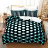 Honeycomb Duvet Cover Set Pink Geometry 3D Printed Bedding Set Polyester Cool Style Double Queen King Quilt Cover For Boys Adult