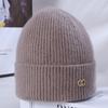 Women's Winter Warm Rabbit Wool Knitted Hat Korean Style Versatile Big Head Circumference Plus Velvet Thickened Windproof Ear Protection Wool Hat