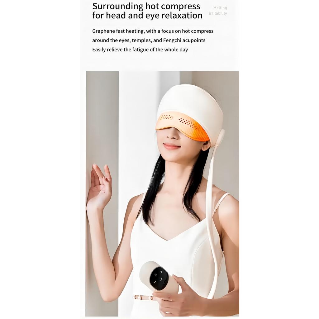 Air Pressure Head Massager Electric Head Eye Massager Graphene Heating Eye Hot Compress For Relax Improve Sleep Stress Relief