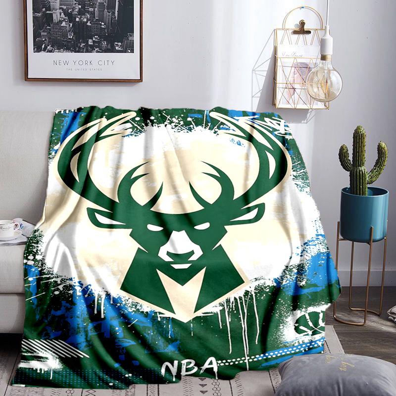 Bucks Team Logo Artwork Blanket Lightweight Flannel Bedding Blanket Perfect for Travel, Camping, Living Rooms, Offices, Sofas, Fan Christmas gift
