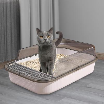 Cat for Indoor Cats Kitten Potty Toilet Easy To Clean Large Litter Container High Sided Semi