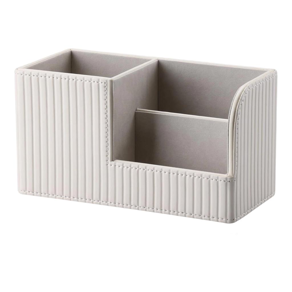 Desk Pen Storage Box Worker Supplies, Multifunctional Leather Storage Box