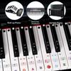 1 Set Sticker Litere Piano pentru Începători 88/61/54/49 Taste Cu Etichete Colorate Detașabile pentru Note Sticker Tastatură Pian