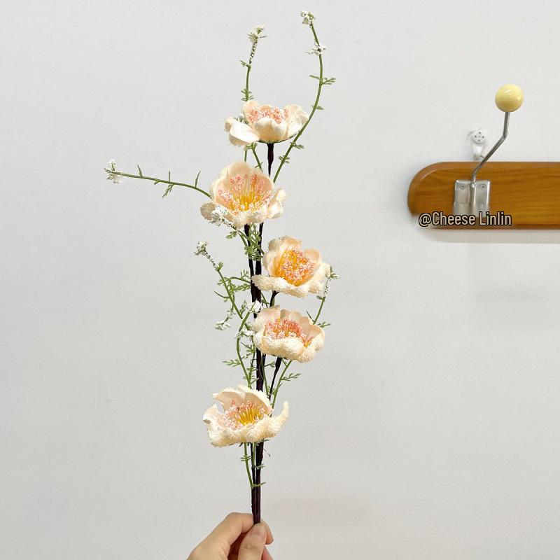 

Високоякісний букет штучних азалій Порошок вітру з вазою - Декор для вітальні та обіднього столу