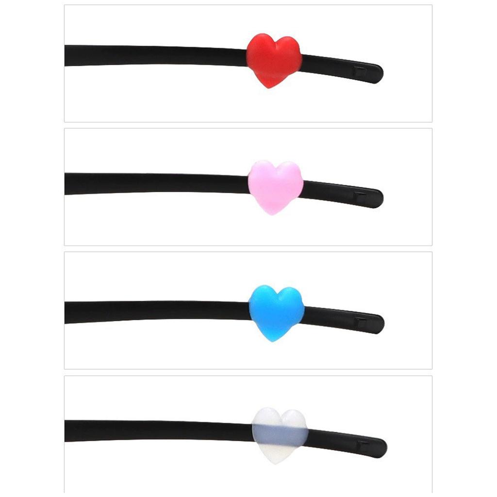 Silicone Ear Hook for Glasses Sunglasses Reading Glasses Retainers Heart-shape Glass Retainer Eyeglass Ear Grip