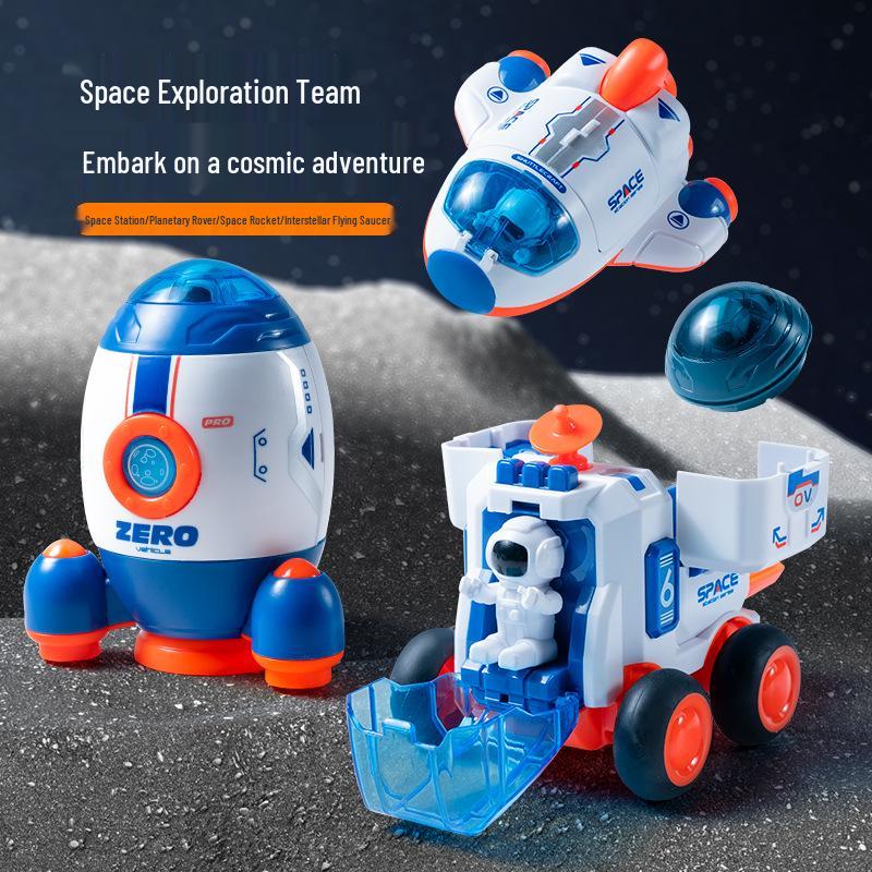 Space Exploration Rocket Rover with Astronaut & Spaceship Toy for Kids