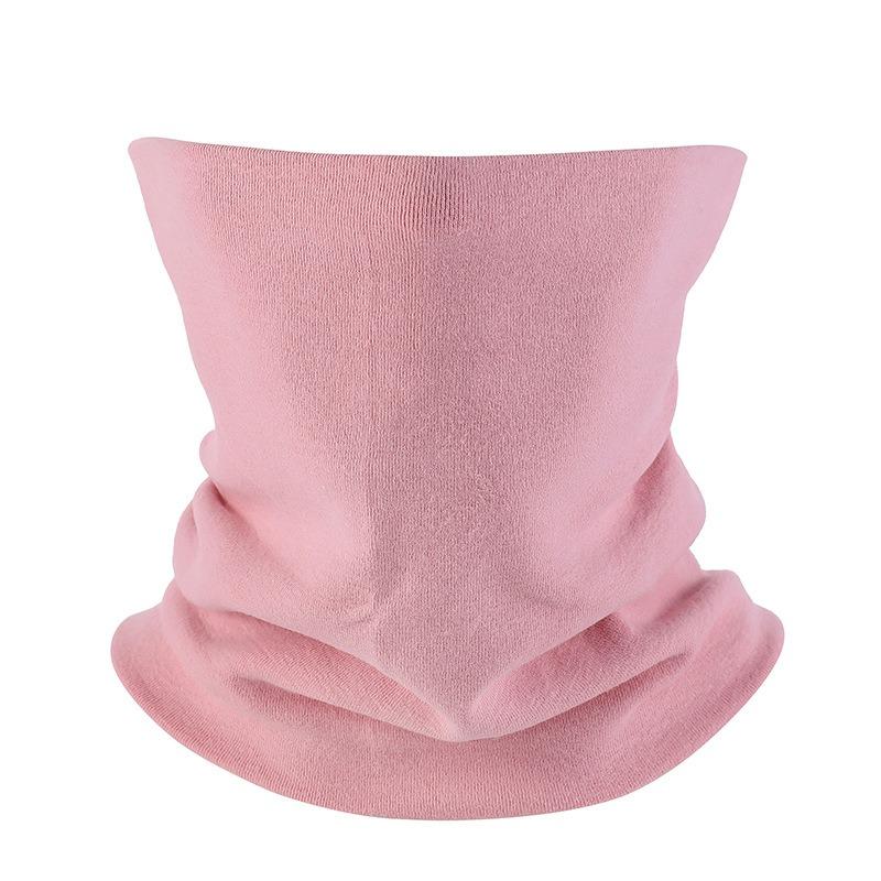 Winter Men's and Women's Pullover Neck Cover Autumn and Winter Thin Solid Color Fashion Cotton Neck Cover Scarf Neck Protection Pure Cotton Scarf