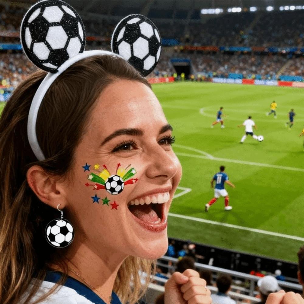 Fringe Skirt Soccer Fan Costume Supplies Set Cheerleading Gear Set  Game Day Match Party