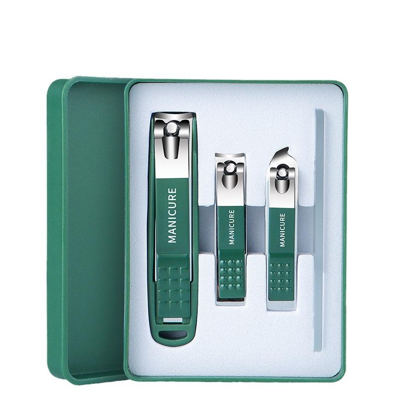 Anti-Splash Nail Clipper 6-Piece Set with Cover for Manicure & Pedicure