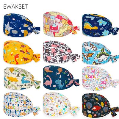 Nuevos gorros quirúrgicos estampados, gorro de enfermería, gorro de trabajo para quirófano, 100 % algodón, gorro de trabajo para mujer y hombre, gorro de chef, gorro de tienda de mascotas, gorro de clínica dental, gorro de veterinario