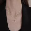 Water Drop Zircon Necklace Pendant Collarbone Chain Gift for Girlfriend Light Luxury Single Diamond Daily Commuter Women's Model