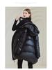 Women's Black Gold Down Cotton Long Self-Heating Jacket (2025 Model)