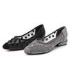 Hot Diamond Hollowed-out Lady NetFabric FootPairs BrandNew HotSeason Hollow Single FootPairs Lady Flat-soled AirFlow Sandals Soft-soled Mother's