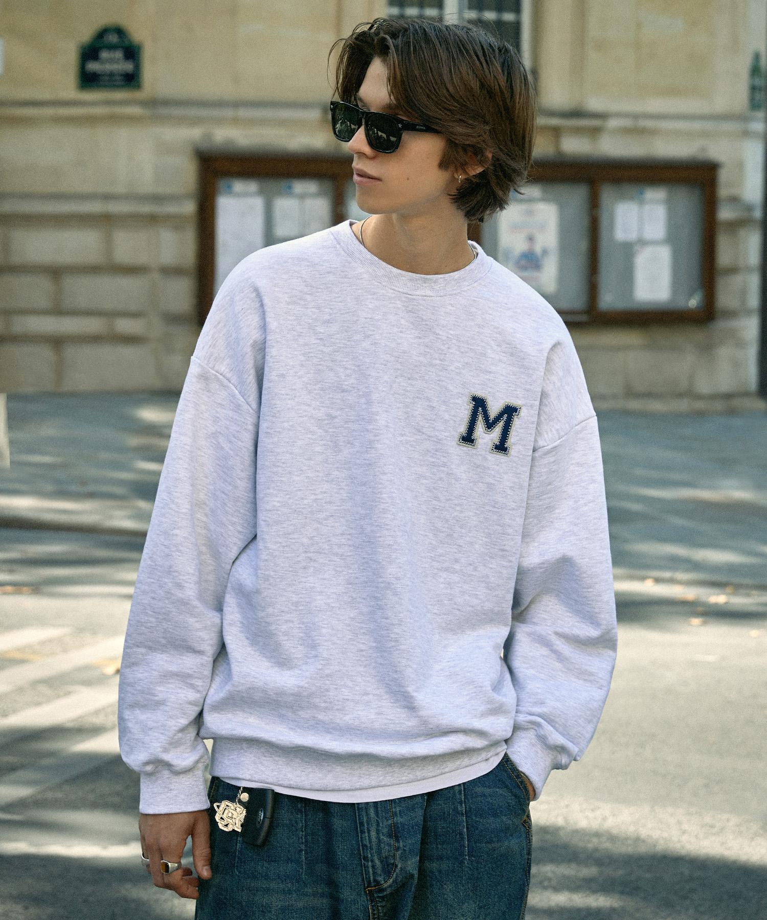 Minimal Project M Logo Oversized Sweatshirt Mmt131 [Ashgray] Ash Gray/M