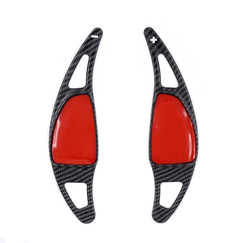 2pcs/lot ABS Car Steering Wheel Paddle DSG Extension Shifters Shift Sticker For MG MG5 2022 2023 EV GT Paddle Shifer Accessories Carbon Black