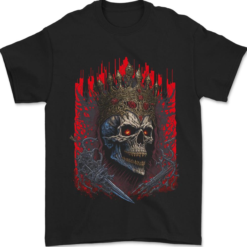 Evil Skull King Heavy Metal Rock Music Unisexs TShirt 100 Cotton S