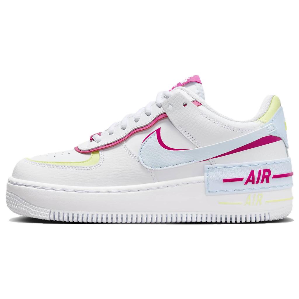 New Nike Air Force 1 Shadow White Blue Tint Fireberry Women's FQ8885-100
