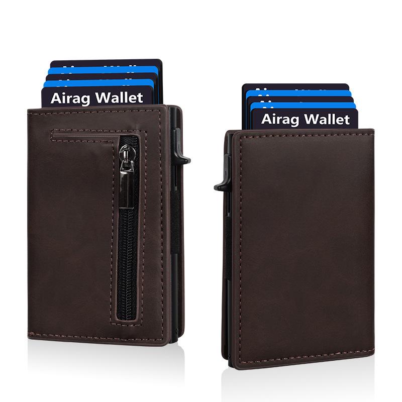 

Slim RFID-Protected PU Coin & Card Holder Wallet for Women
