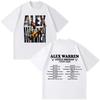 Unisex Women Fashion Hiphop Tshirt Singer Alex Warren 2026 Tour Print Tshirts Summer Cotton Loose Casual Tshirts Streetwear Y2K