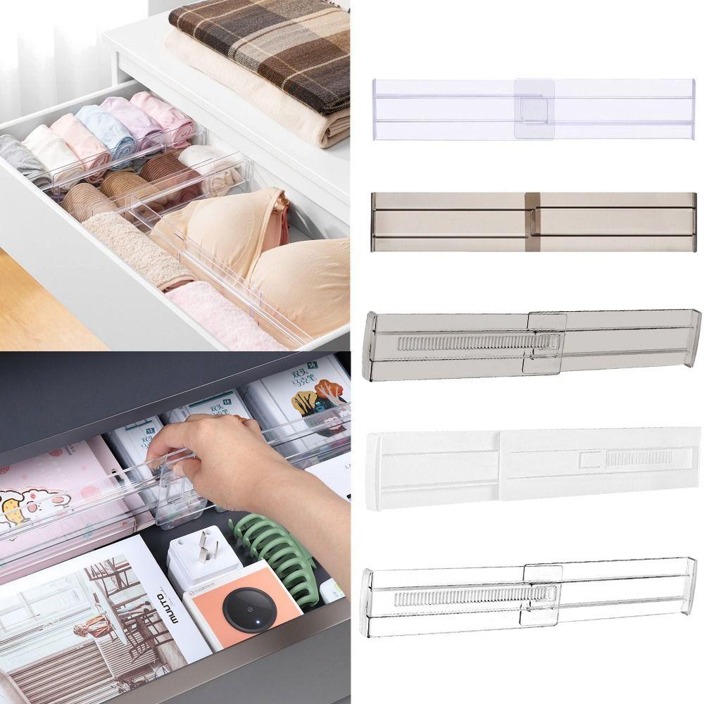 New Transparent Drawer Dividers Telescoping Adjustable Drawers Separators DIY Multifunctional Wardrobe Segmentation Cabinet