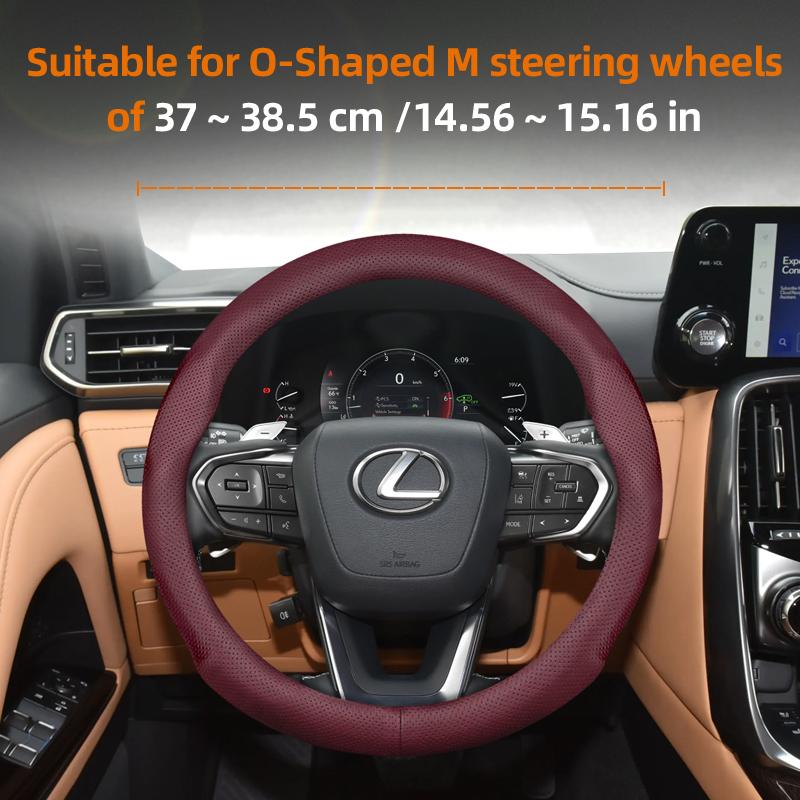 

Suitable for Lexus Ultra-Thin Breathable Leather Steering Wheel Cover Suitable for Is250 Gs300 Lx 570 Nx Is350 2019 Es350 Gx460 Is 300 Ls400