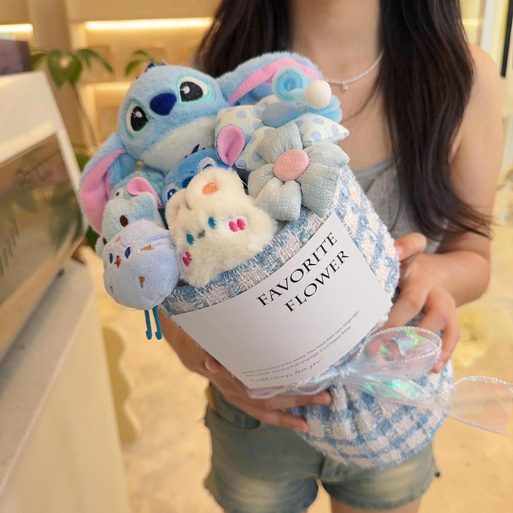 Creative Plush Cartoon Doll Bouquet Finished Birthday Gift For Girlfriend Valentine's Day Gift