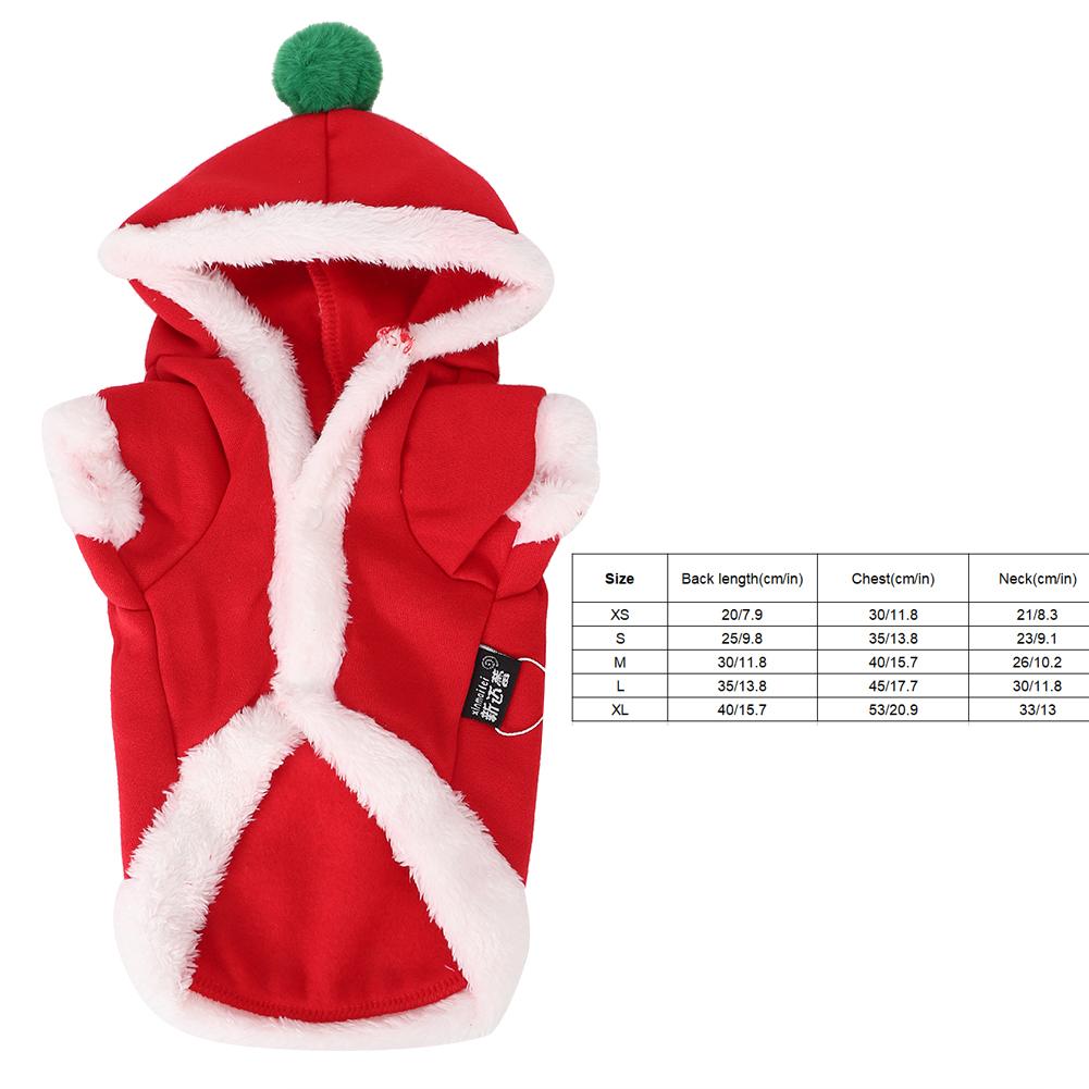 Pet Cotton Cute Clothes Christmas Day Costume Hoodie for Dog Cat Keep Warm