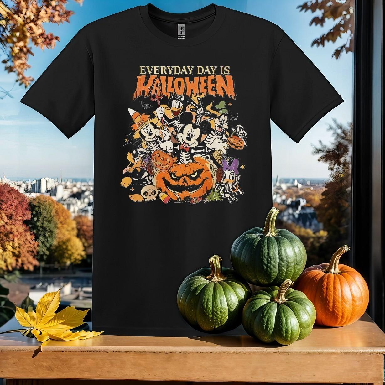 Everyday Is Halloween Mickey And T-Shirt Mens Womens Tees Top T Shirt Mens Womens Tees Top Men Women Unisex Tshirt SY425 L
