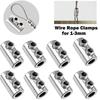 10pcs Steel Wire Rope Fixed Clip Adjustable Removable Screws Fixed Cable Clamp Copper Metal Hanging Suspension Clip Hardware