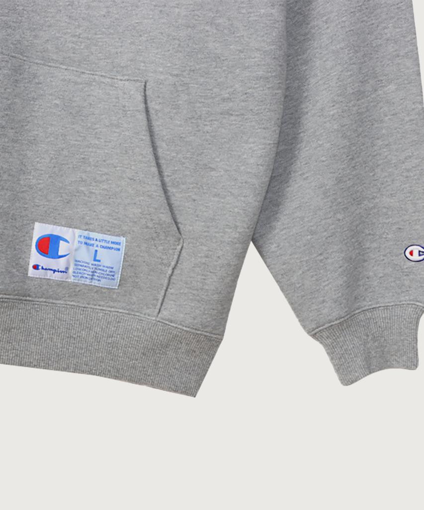 C Logo Oversized Jog Tag Hoodie Oxford Grey