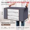 Large Capacity Cotton Quilt Storage Bag With Transparent Window For Bedroom Organization