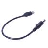 0.2m USB Type C Male To DC Male 5.5X2.5mm 5.5x2.1mm 5V 3A 15W USB C Power Jack Extension Charge Cable Charging for Camera Router