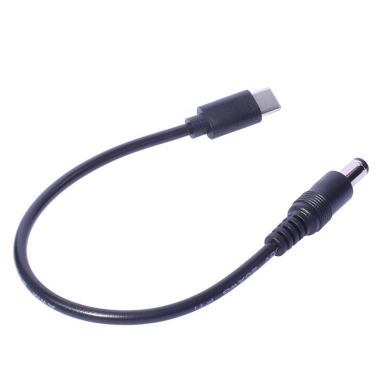0.2m USB Typ C Samec na DC Samec 5.5X2.5mm 5.5x2.1mm 5V 3A 15W USB C Prodlužovací nabíjecí kabel s napájecím konektorem pro fotoaparát Router