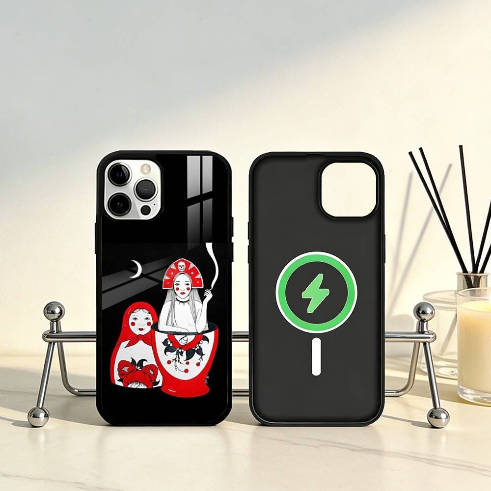 Russian Dolls Matryoshka Phone Case For iPhone17,16,15,14,13,12,11 Plus,Pro Max Magnetic For Magsafe Wireless Charging