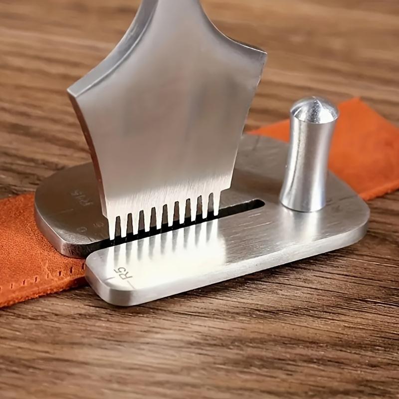 Stainless Steel Leather Crafting Tool - Sewing and Punching Guide Board, Prevents Deformation, Perfect for DIY Sewing and Cutting