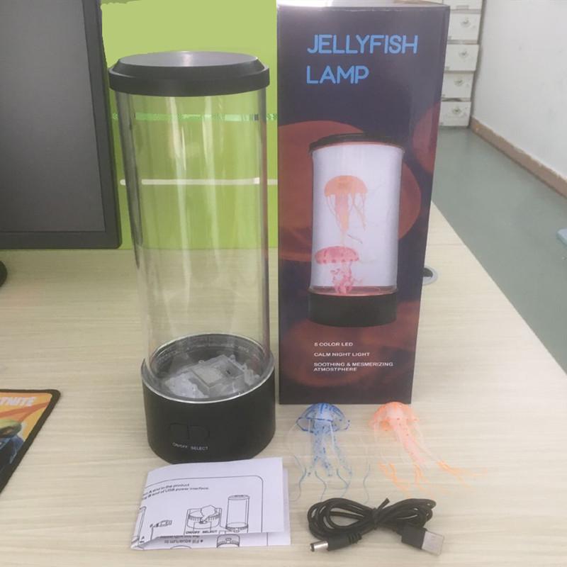 LED Bunte Quallen Nachtlicht - USB-Stecker, Schlafzimmer Atmosphärenlampe