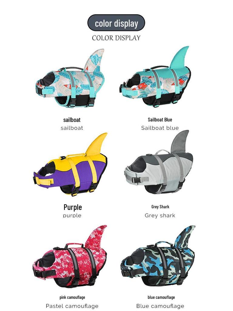 Mermaid Dog Life Jacket for Summer Swimming - Fits Small Dogs, French Bulldogs, and Golden Retrievers