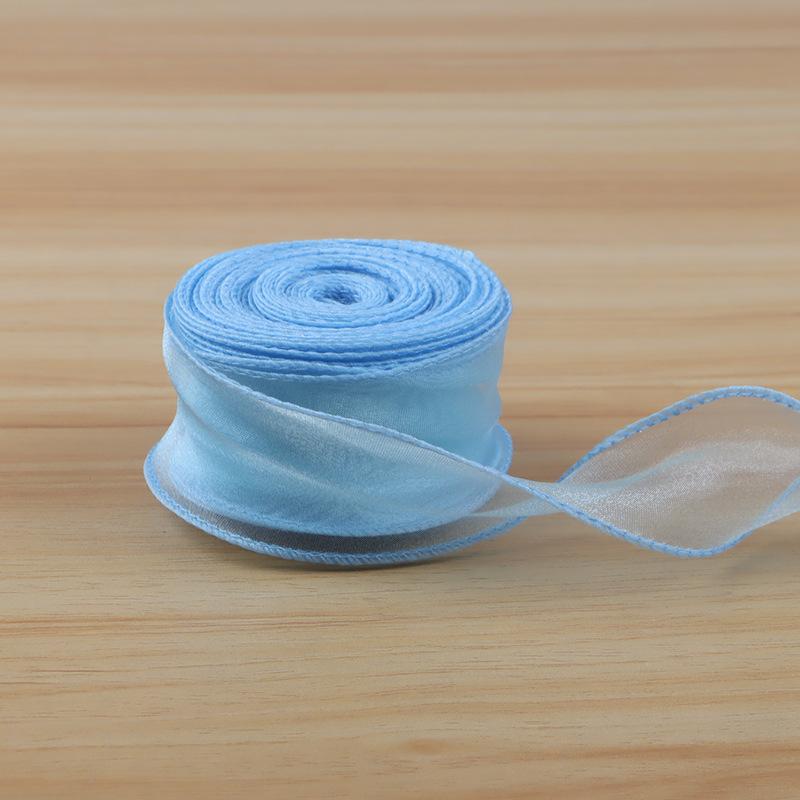 10 Yards Soft Fishtail Organza Ribbon Eco-Friendly Sheer Craft Ribbon for Gift Box Wrapping Bridal Shower DIY Handmade Ornaments