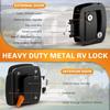 WELLUCK RV Door Lock Replacement With Paddle Deadbolt, 100% Metal Camper Door Latch Handle Lock, RV Entry Door Lock For Camper Horse Travel Trailer