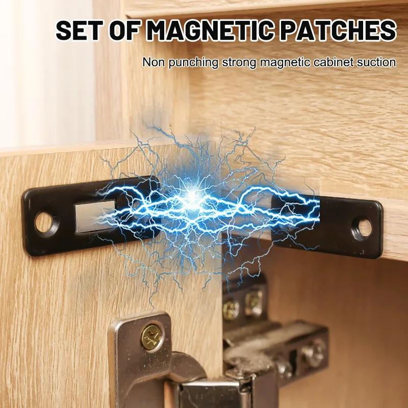 Magnetic Cabinet Catches Ultra Thin Door Strong Magnets Stops Invisible Adhesive Drawer Magnet Lock For Kitchen Closet Closer